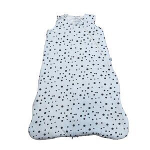 Gunamuna Sleep Sack White Black Polka Dot Baby Sleep Sack 9-18M 1.0 Tog Bamboo B